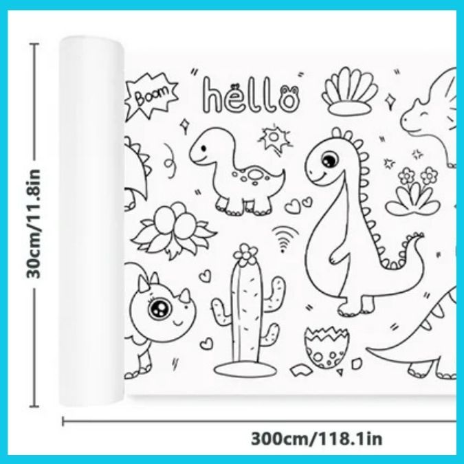 ¡LLEVATE 3 AL PRECIO DE 1! Rollo gigante para colorear de 3 metros🎨